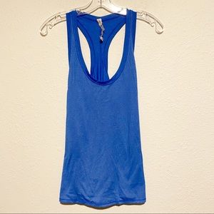Lululemon Blue Scoop Neck Split Racerback Tank Top